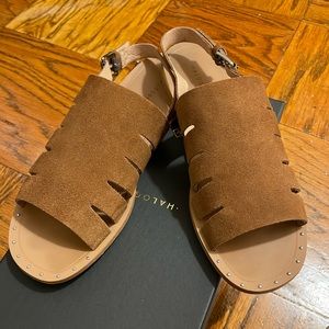 Halogen Suede Tan Sandal Size 9M